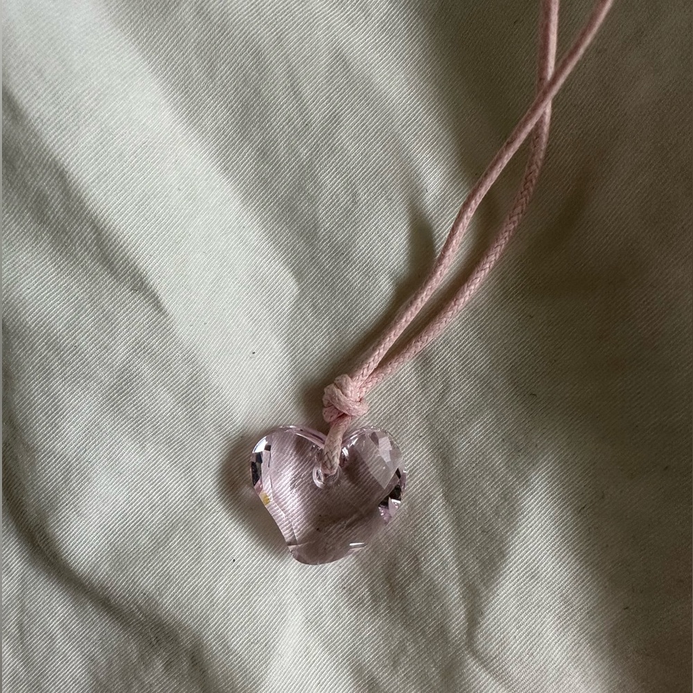Swarovski pink heart necklace, never worn.